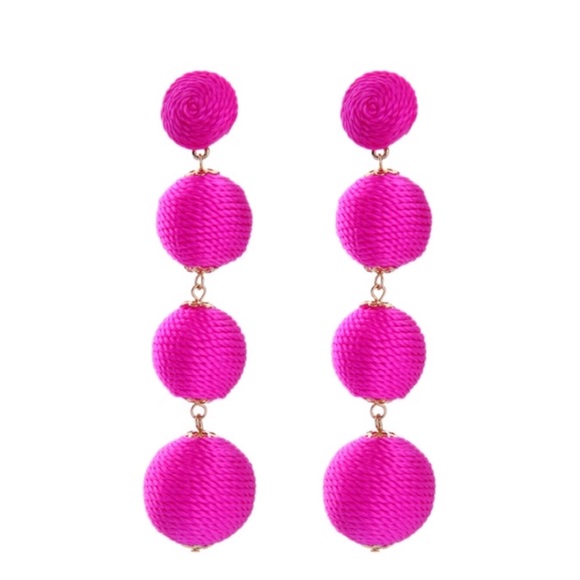 Ball Drop Statement Earrings - Picture 1 of 2